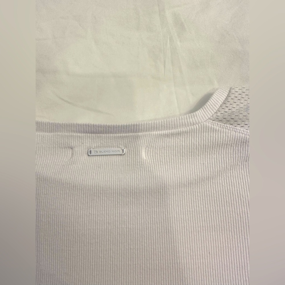 Blanc Noir ribbed long sleeve crop top - Picture 8 of 11